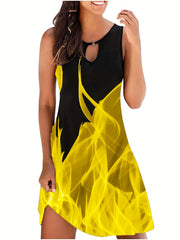 Keyhole Dress Casual Sleeveless Tank Dress