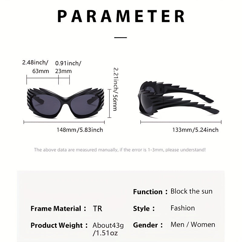 Y2k Cat Eye Sports Sunglasses Wrap-around Glasses