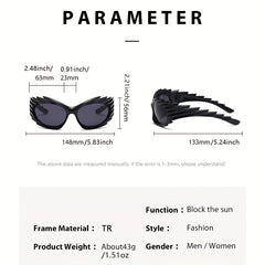 Y2k Cat Eye Sports Sunglasses Wrap-around Glasses