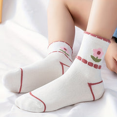 5 Pairs Lace Princess Socks for Baby Girls Spring Autumn Winter