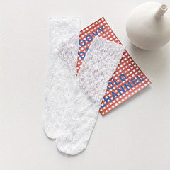 Floral Lace Mesh Socks Sweet & Mid Tube Socks Women's Stockings