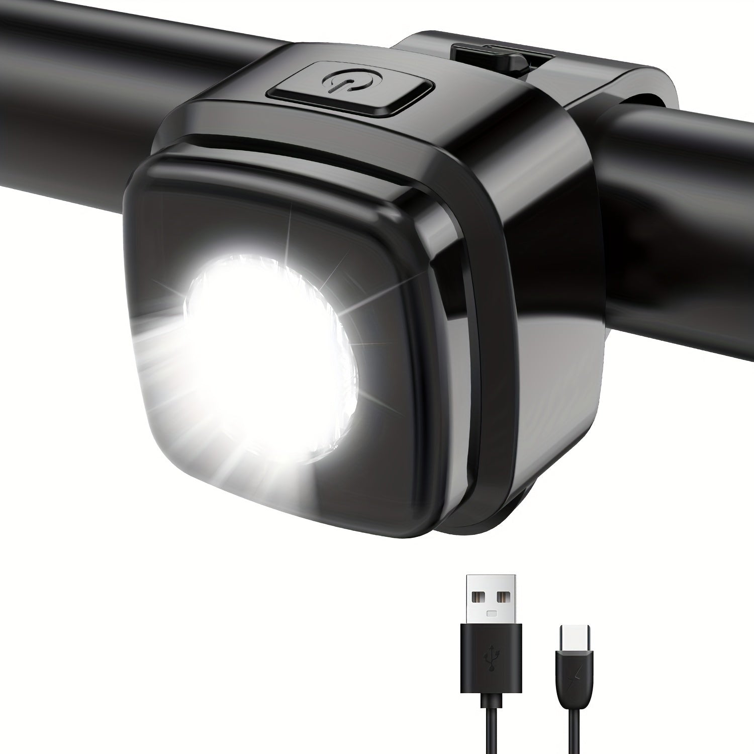 USB Rechargeable LED Bicycle Light Front Headlight for Safe Cycling