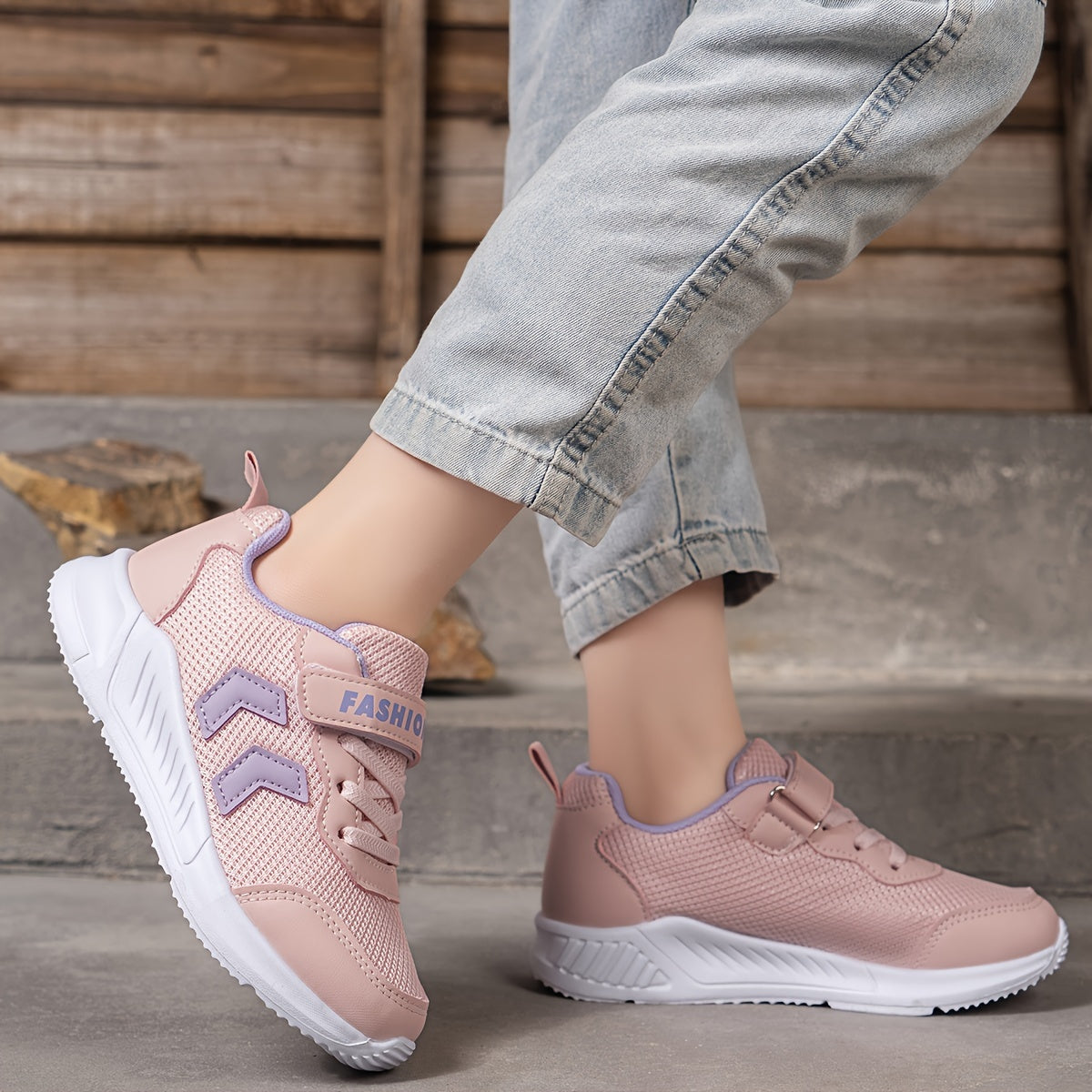 Girls Casual Low Top Mesh Sneakers Breathable Lightweight Shoes