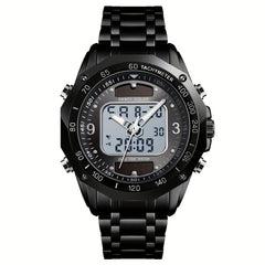 Waterproof Military Watch Stainless Steel Band Analog Sports Quartz