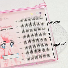 Natural Sunflower Cluster Lashes, Long Lasting, 8 Rows