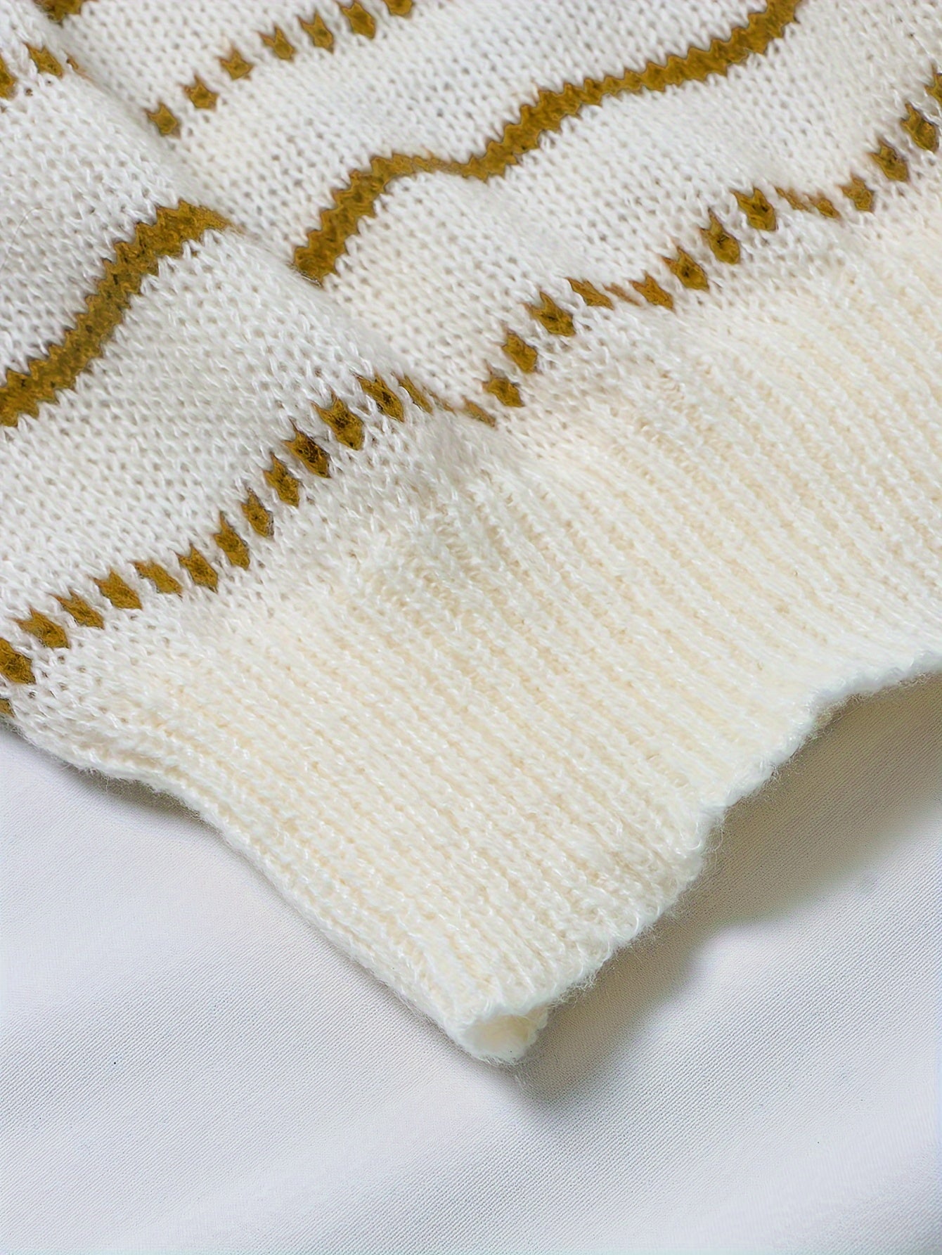 Stripe Print Cold Shoulder Jumper