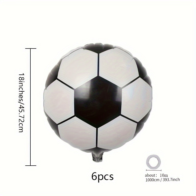 6pcs 18 inch Football Balloons Decorative Props for Sports Themed Party