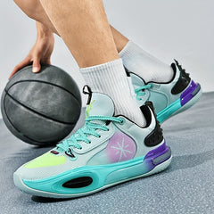 Men's Lace Up Sneakers Breathable Shoes For Running Basketball
