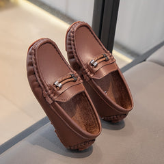 Boys Slip On Loafer Shoes Lightweight Non Slip Flat Shoes