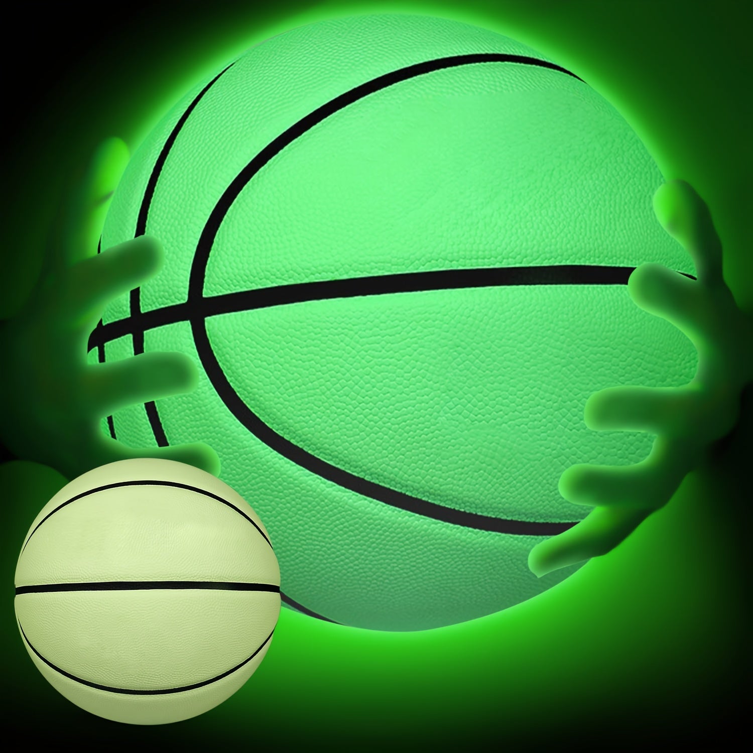 1pc No 7 Luminous Basketball PU Wear-resistant for Outdoor Training