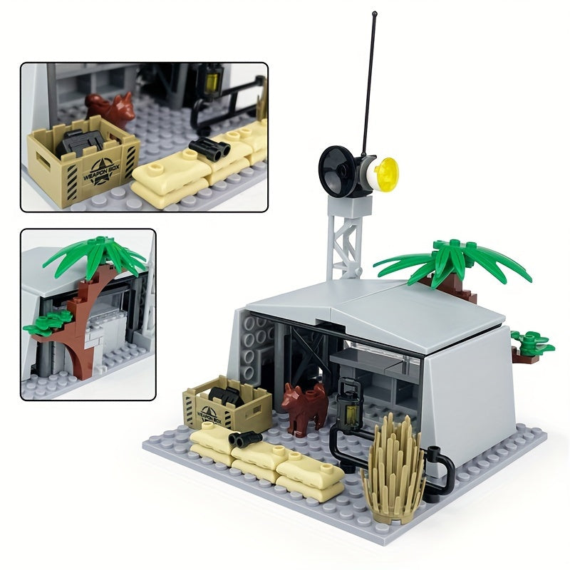 City Military Guard Tower Building Blocks Field Command Post Toys