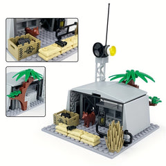 City Military Guard Tower Building Blocks Field Command Post Toys