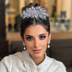 Bridal haircomb with sparkling leaves Wedding Prom Pageant Hairpin
