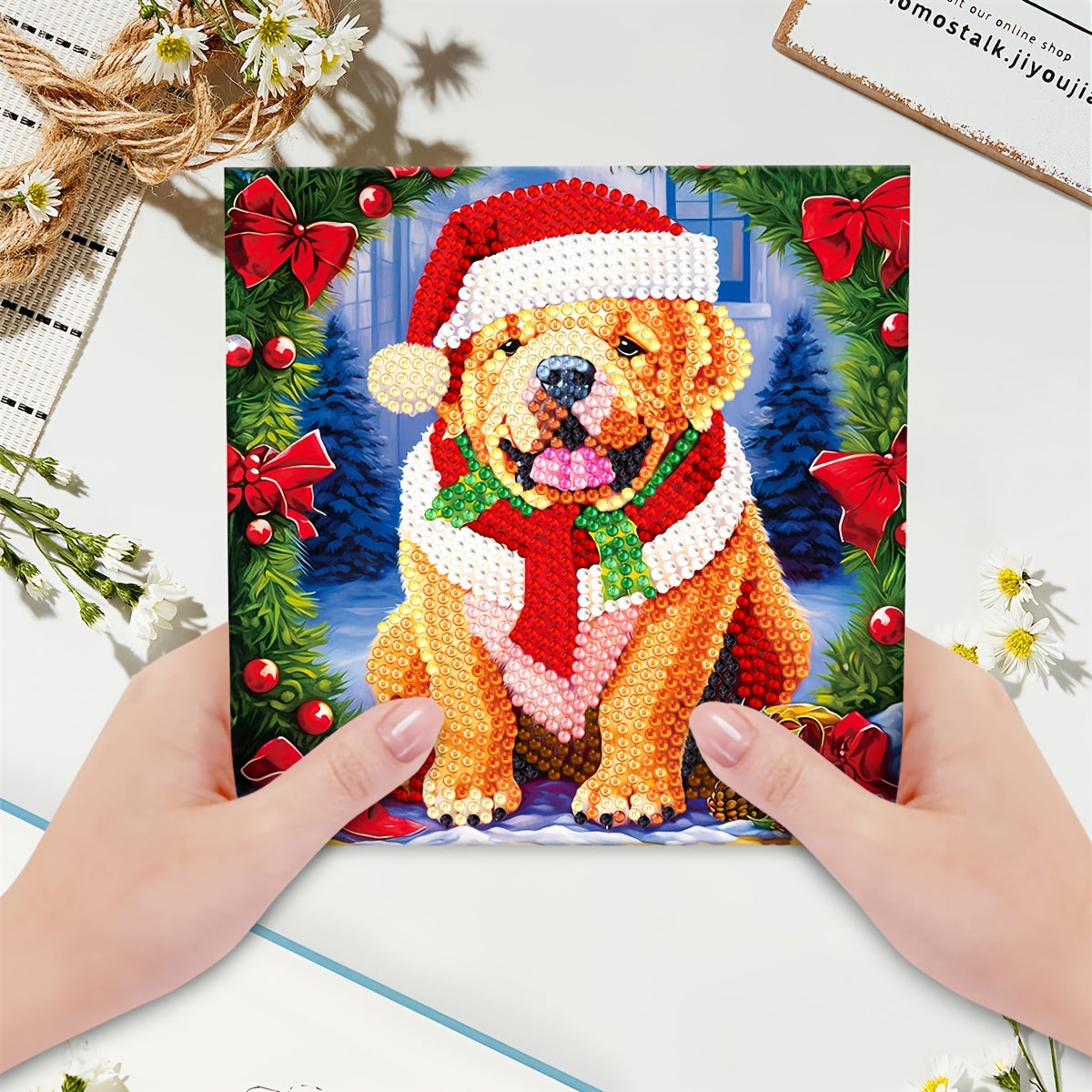 8pcs DIY Diamond Painting Greeting Card Christmas Holiday Handcraft
