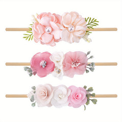3pcs Baby Hair Ties Flowers Kids Hair Accessories Gift For Children