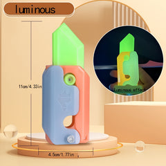 2pcs 3D Gravity Radish Stress Relief Toy Luminous Push And Pull Toys