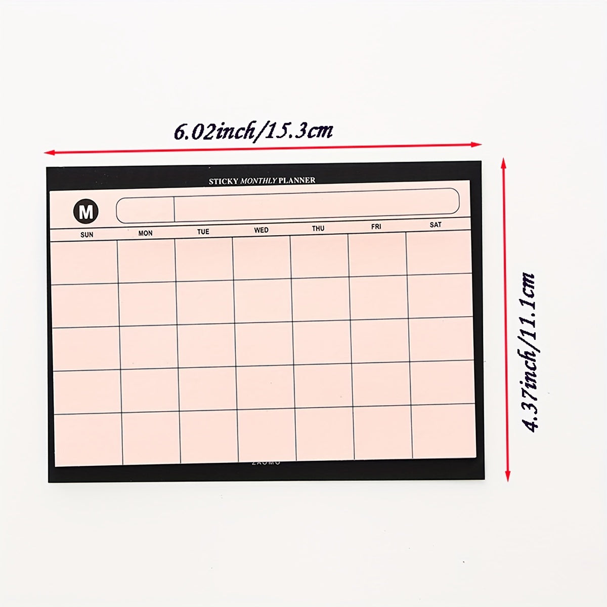 Desktop Schedule Book Monthly Planner Learning Memo Pad Self-adhesive 30sheets