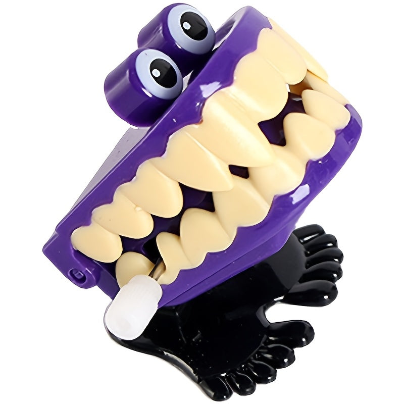 Jumping Teeth Wind Up Toy Fun Novelty Teeth Winding Eyes Jumping Toys