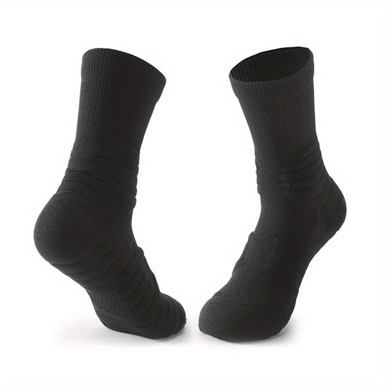 Men's Cotton Compression Socks Sports Crew Anti-slip Breathable