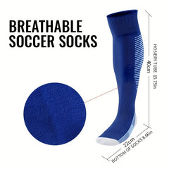 Men's Breathable Striped Thigh Soccer Socks