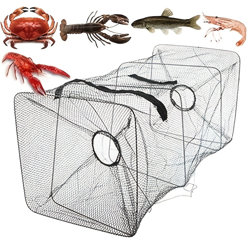Foldable Fishing Bait Trap Catcher with Portable Cast Net 8.2x17.7 inches