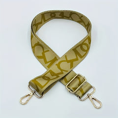 Wide Geometric Pattern Bag Strap, Adjustable Shoulder Replacement