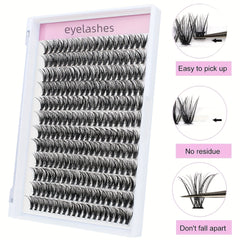 240pcs 40D DIY D Curling Individual Faux Mink False Eyelashes 0 07 9 16mm