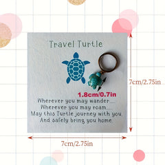 Turtle Pendant Keychain for Car Keys Backpacks Wallets