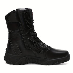 Men's Waterproof High Top Hiking Shoes - Military Style