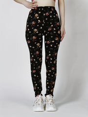 Floral Print Skinny Leggings Casual Stretchy Leggings Women's Clothing
