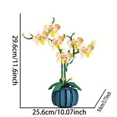 1000 Pieces Orchid Building Blocks Create Floral Landscape