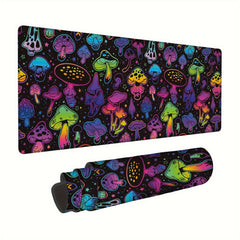 Large Mushroom Star Mouse Pad 11.8x3 Desk Pad Non Slip Rubber