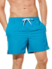 Men's Quick Dry Beach Shorts w/ Drawstring & Pockets