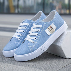 Women's Casual Canvas Shoes Lace Up Low Top Sneakers