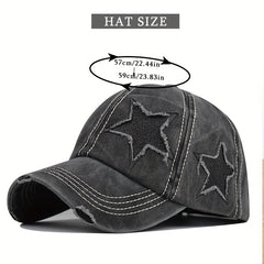 Star Ponytail Hat Curved Baseball Cap