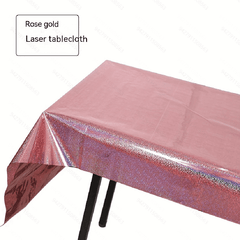 1pc 137 54in 72in Aluminum Foil Tablecloth Waterproof Laser Party Decoration