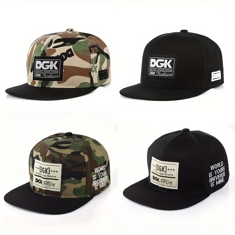 Men's Hip Hop Flat Brim Hat Sun Shade Golf Cap