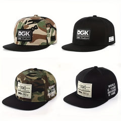 Men's Hip Hop Flat Brim Hat Sun Shade Golf Cap