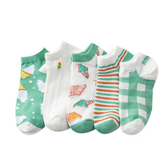 5 Pairs Ice Cream Ankle Socks Women's Stockings