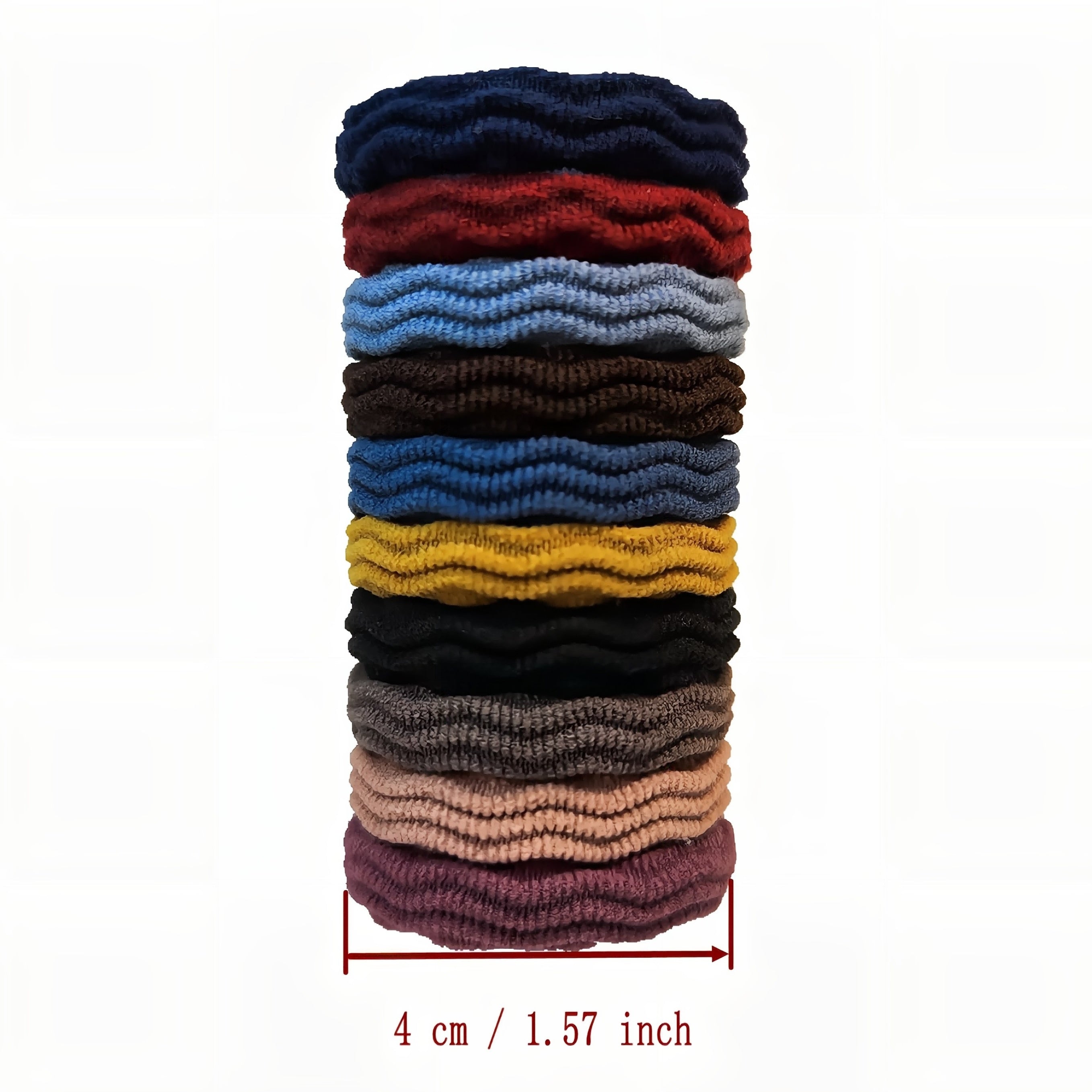 20pcs Colorful Wave Pattern Hair Ties for Girls and Women