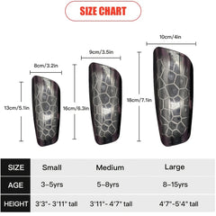 1 Pair Professional Football Shin Guards with Shock Absorbing Protection