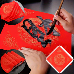 20pcs Red Spring Blank Rice Paper Spring Couplet for Winter Christmas Decor