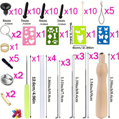 Needle Felting Kit 42 Colors Set Wool Roving Starter Kit with Tools