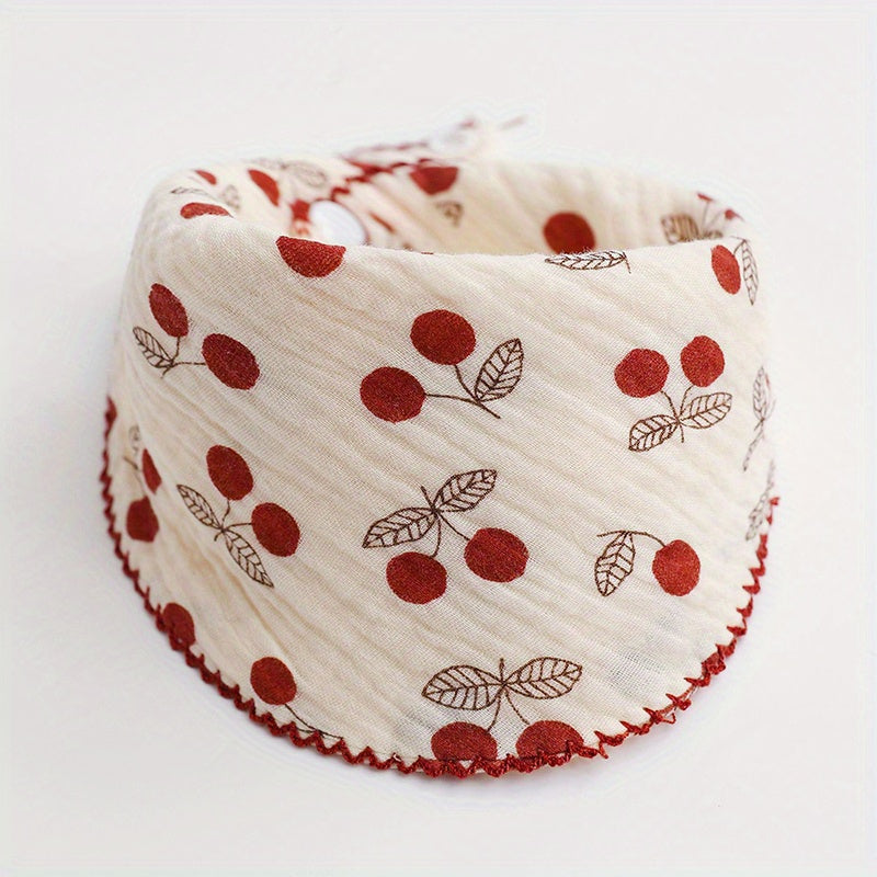 Royal Cotton Gauze Saliva Towel Lace Bib Half Round Bib