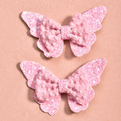 2pcs Butterfly Bowknot Hair Clip Hair Accessories