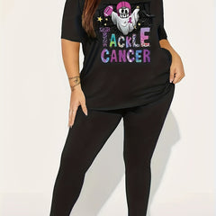 Graphic Print Tee & Leggings Set