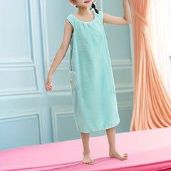 Flower Embroidered Bath Towel Wearable Bath Skirt