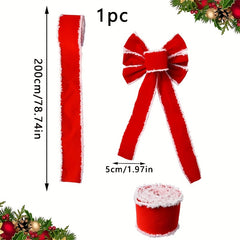 200cm Red Ribbon for Christmas Decoration Gift Packaging DIY Supplies