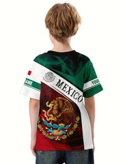 MEXICO Boys Creative T-shirt Summer Kids Outgoing Clothes