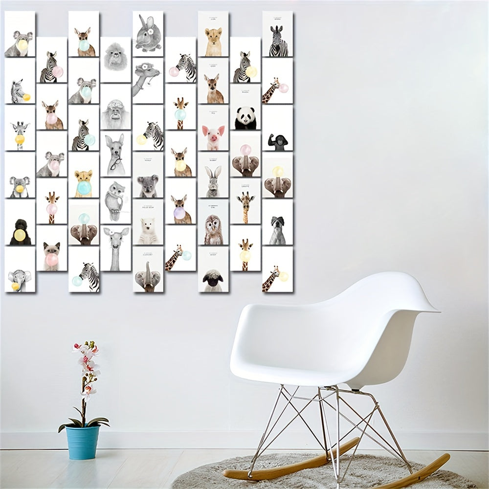 50pcs Animal Postcard Wall Collage Kit for Teen Girls College Dorm Room Decor